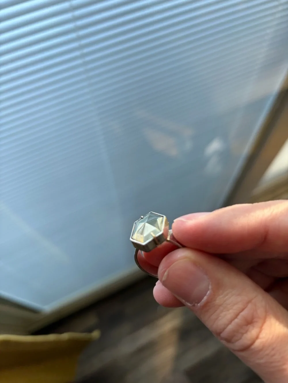 Geometric Metallic Smart Ring - Silver - Picture 2 of 4